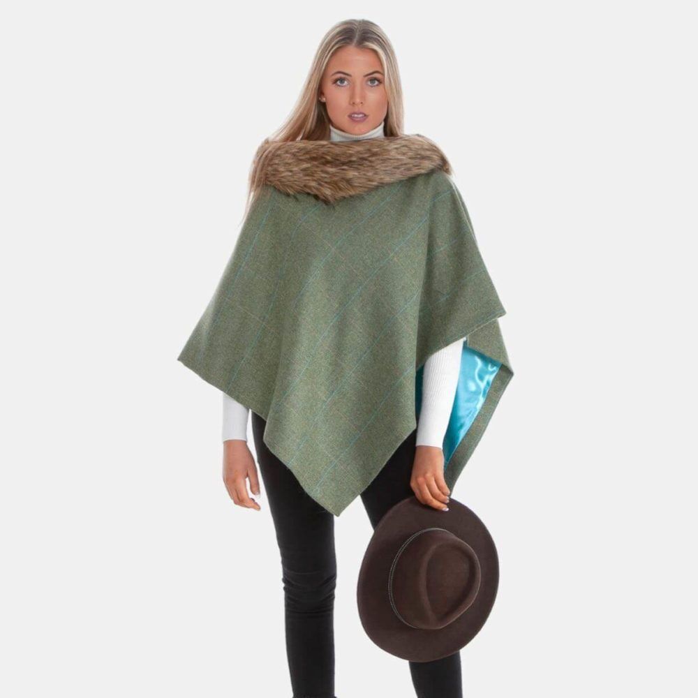 Karen Regular Faux-Fur Collar Cape