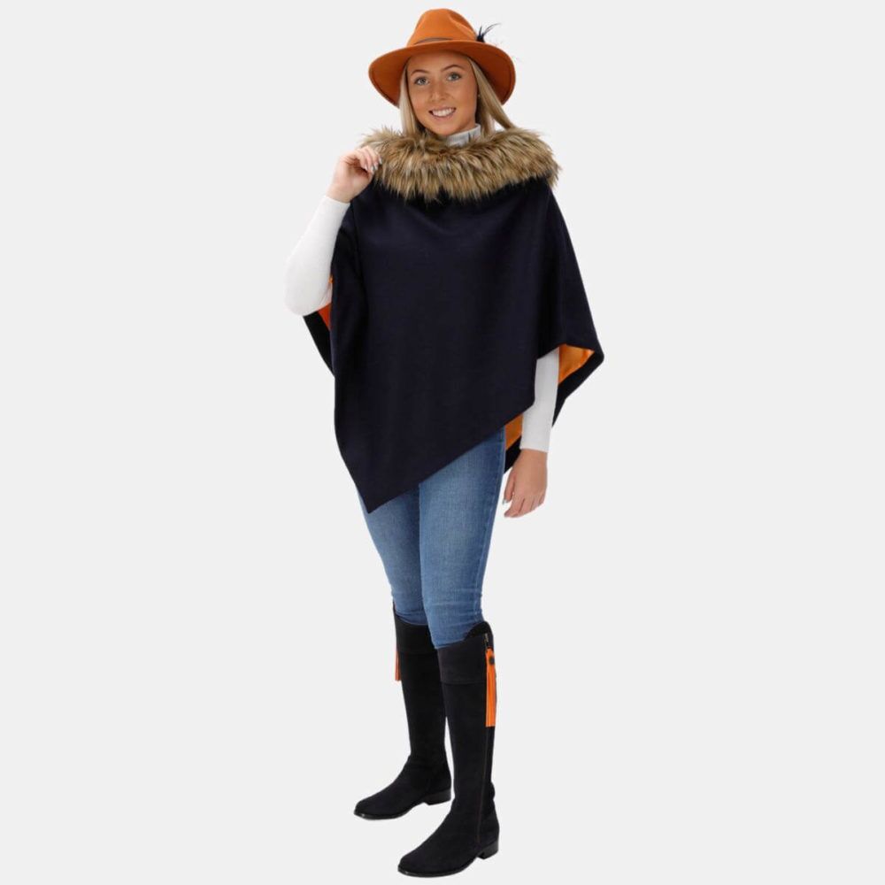Vivienne Regular Faux-Fur Collar Cape