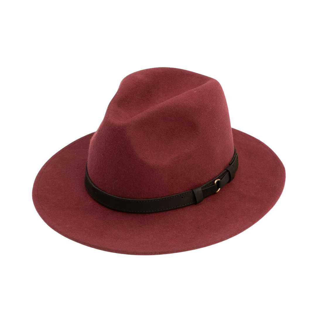 Maroon Maroon Fedora Hat